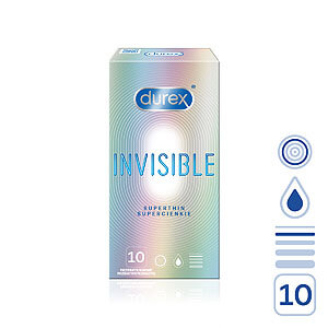 Durex Invisible Superthin (10ks), ultra tenké kondomy