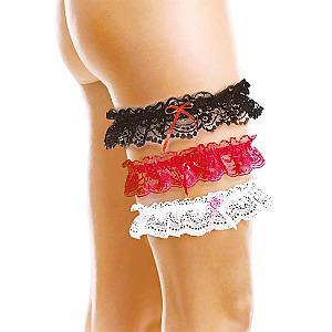 SoftLine Collection Garter (Red), elegantní podvazek