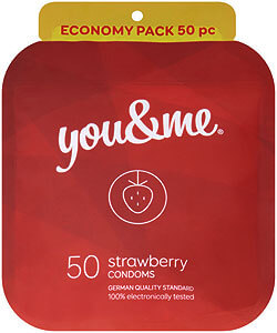 You & Me Strawberry 50ks - kondomy s příchutí jahod
