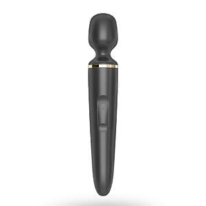 Satisfyer Wand-er Woman Vibrator Black luxusní masážní hlavice 34 cm, nabíjecí