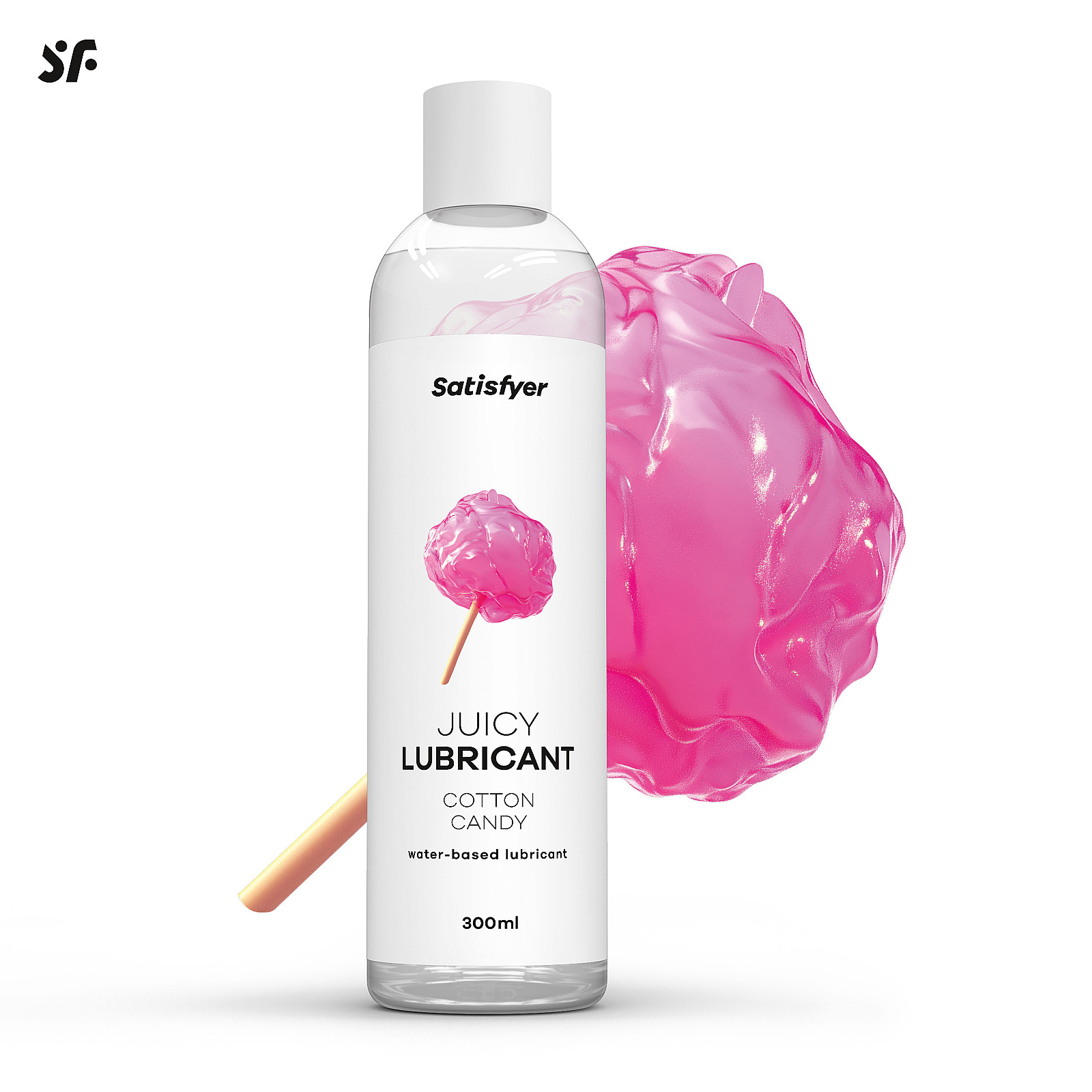 Satisfyer Juicy Lubricant 300 ml (Cotton Candy), ochucený lubrikační gel