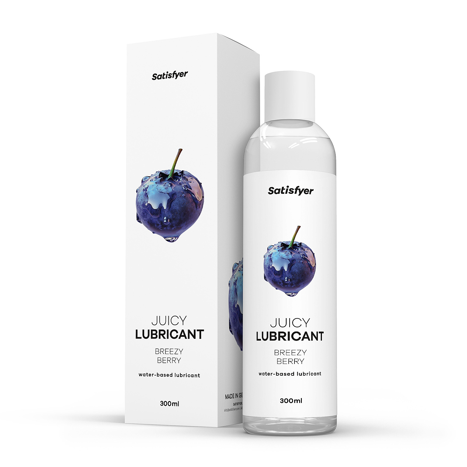 Satisfyer Juicy Lubricant 300 ml (Breezy Berry), borůvkový lubrikační gel