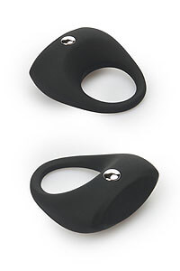 Silikonový vibrační kroužek LIT-UP Stimu Ring 7 černý