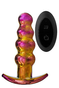 Glamour Glass Remote Vibe Beaded Plug (14 cm)