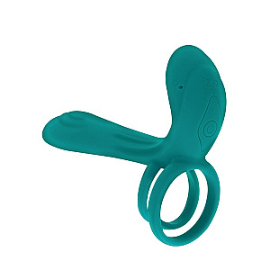 XoCoon Couples Vibrator Ring (Green), stimulační penis kroužek s vibrací