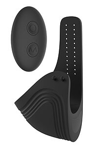 RAMROD Adjustable Vibe Cockring Remote (Black), nastavitelný masturbátor