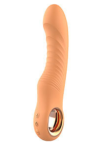 Glam Flexible Ribbed Vibe (Orange), žebrovaný vibrátor vaginální
