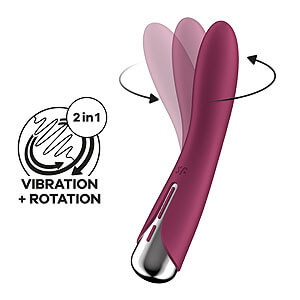 Satisfyer Spinning Vibe 1 (Red), točící vibrátor