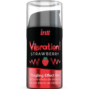 Intt Vibration! Tingling Gel (Strawberry), stimulační gel na rty a klitoris