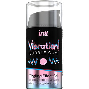 Intt Vibration! Tingling Gel (Bubble Gum), stimulační gel na rty a klitoris