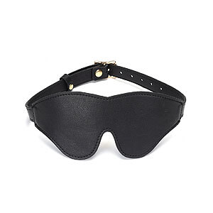 Liebe Seele Dark Secret Blindfold (Black), kožená maska přes oči