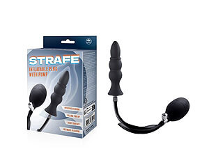 NMC Strafe Inflatable Plug 4 (Black), nafukovací anální kolík