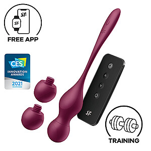 Satisfyer Love Birds Vary APP (Red), vibrační vaginální kuličky