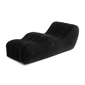 Bedroom Fantasies The Lounger Inflatable Bench (Black), nafukovací lehátko s kroužky na pouta