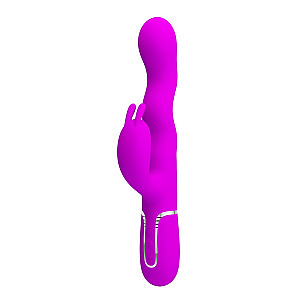 Pretty Love Laursen 1 (Purple), duální vibrátor s králíčkem