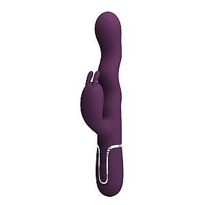 Pretty Love Laursen 2 (Purple), duální vibrátor s králíčkem