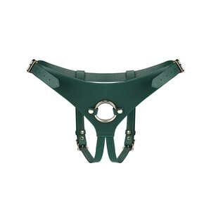 Liebe Seele Mossy Chic Leather Strap On Harness, kožený strap-on postroj