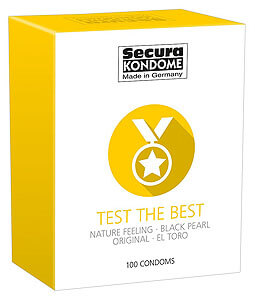Balíček kondomů 100 kusů Secura Test The Best 