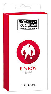 Kondomy XXL 12 kusů Secura Big Boy 60 mm