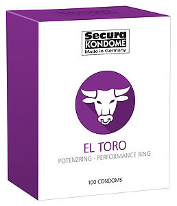 Kondomy posilující erekci 100 kusů Secura El Toro 52 mm