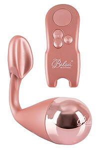 Dálkově ovládané vibrační vajíčko Belou Vibro-Bullet se stimulátorem klitorisu růžové