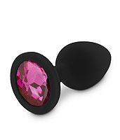 RelaXxxx Silicone Plug M černá/růžová silikonový anální šperk